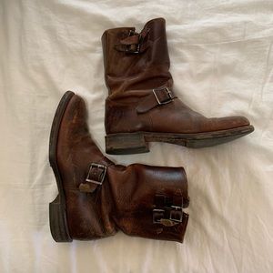 Men brown leather Frye boots